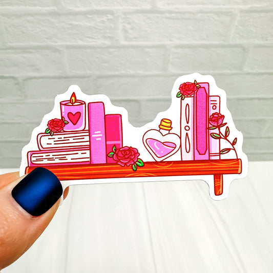 Romance Book Shelf - Bookish Vinyl Sticker DC45