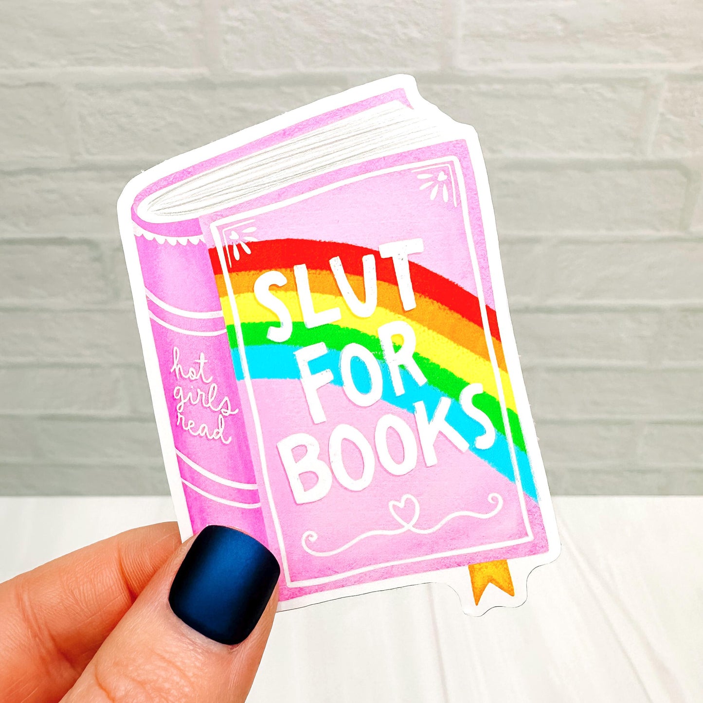Slut For Books - Bookish Vinyl Sticker DC40