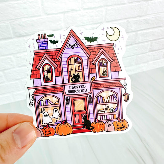 Haunted Library - Bookish Vinyl Sticker DC63