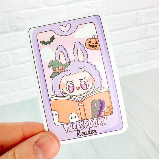 Spooky Fall Reader Monster - Bookish Vinyl Sticker DC76