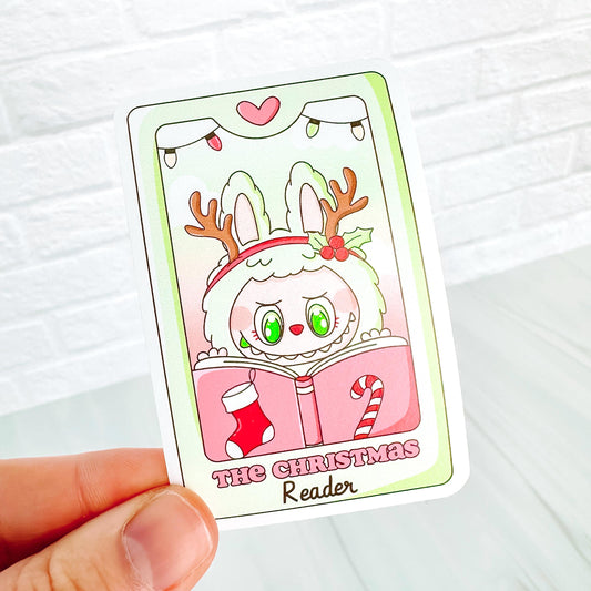 Christmas Reader Monster - Bookish Vinyl Sticker DC77