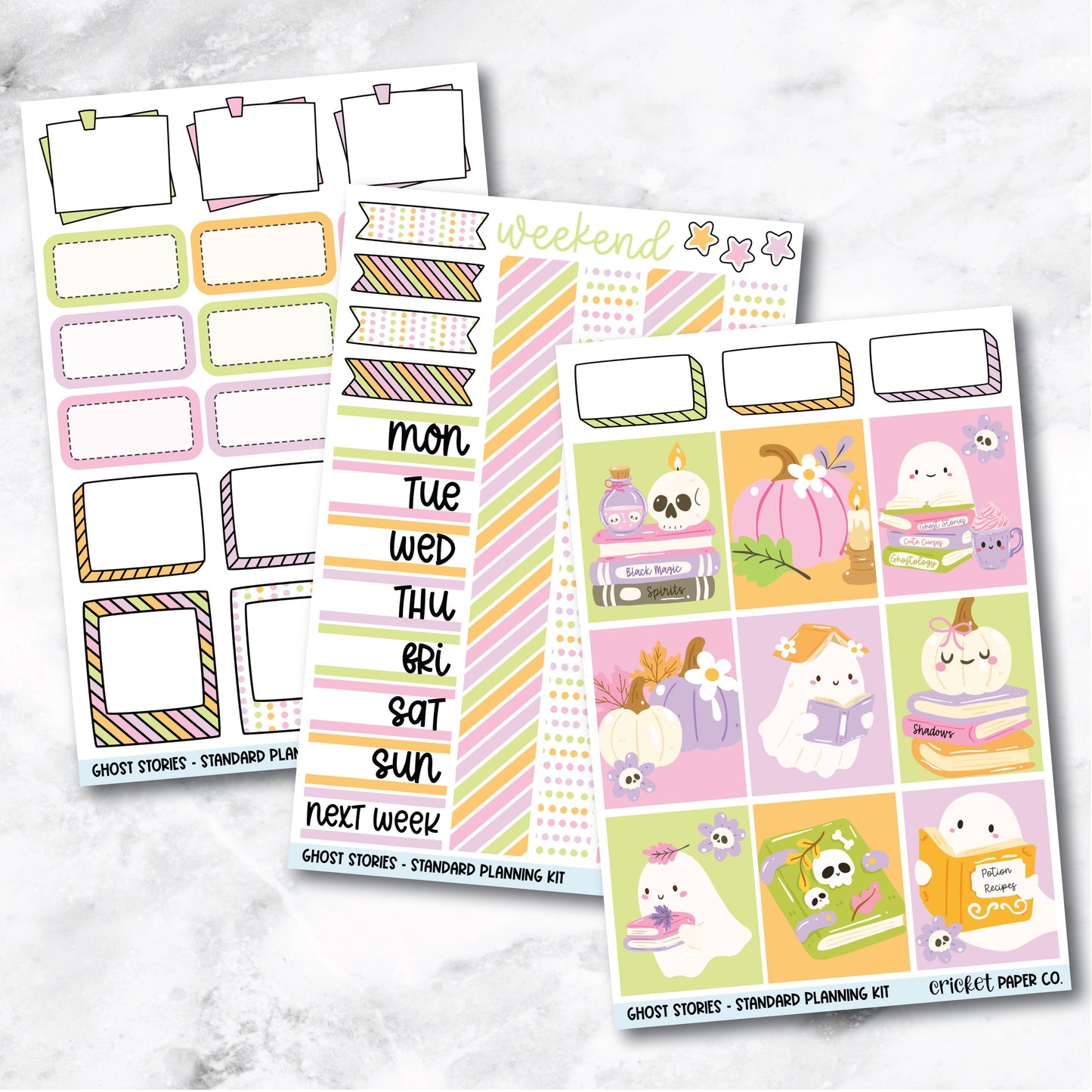 Planner Stickers Standard Mini Kit - Ghost Stories