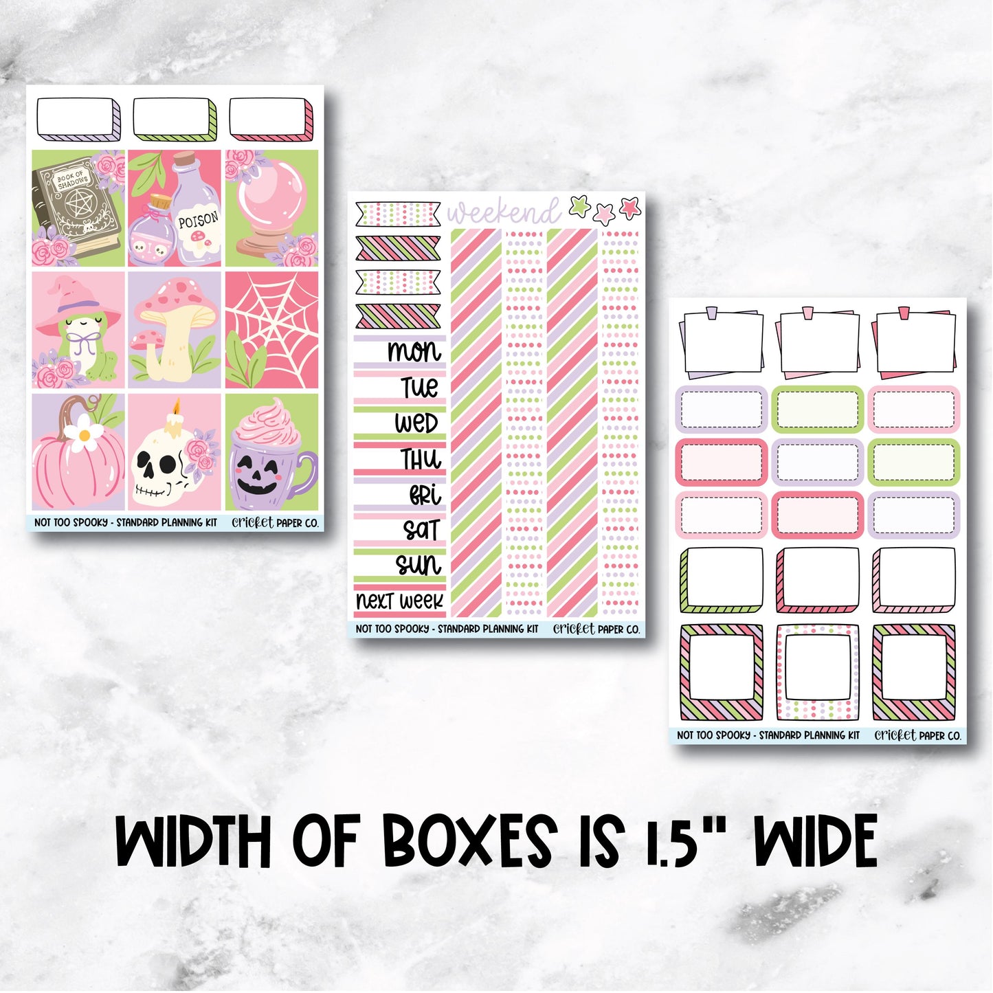 Planner Stickers Standard Mini Kit - Not Too Spooky