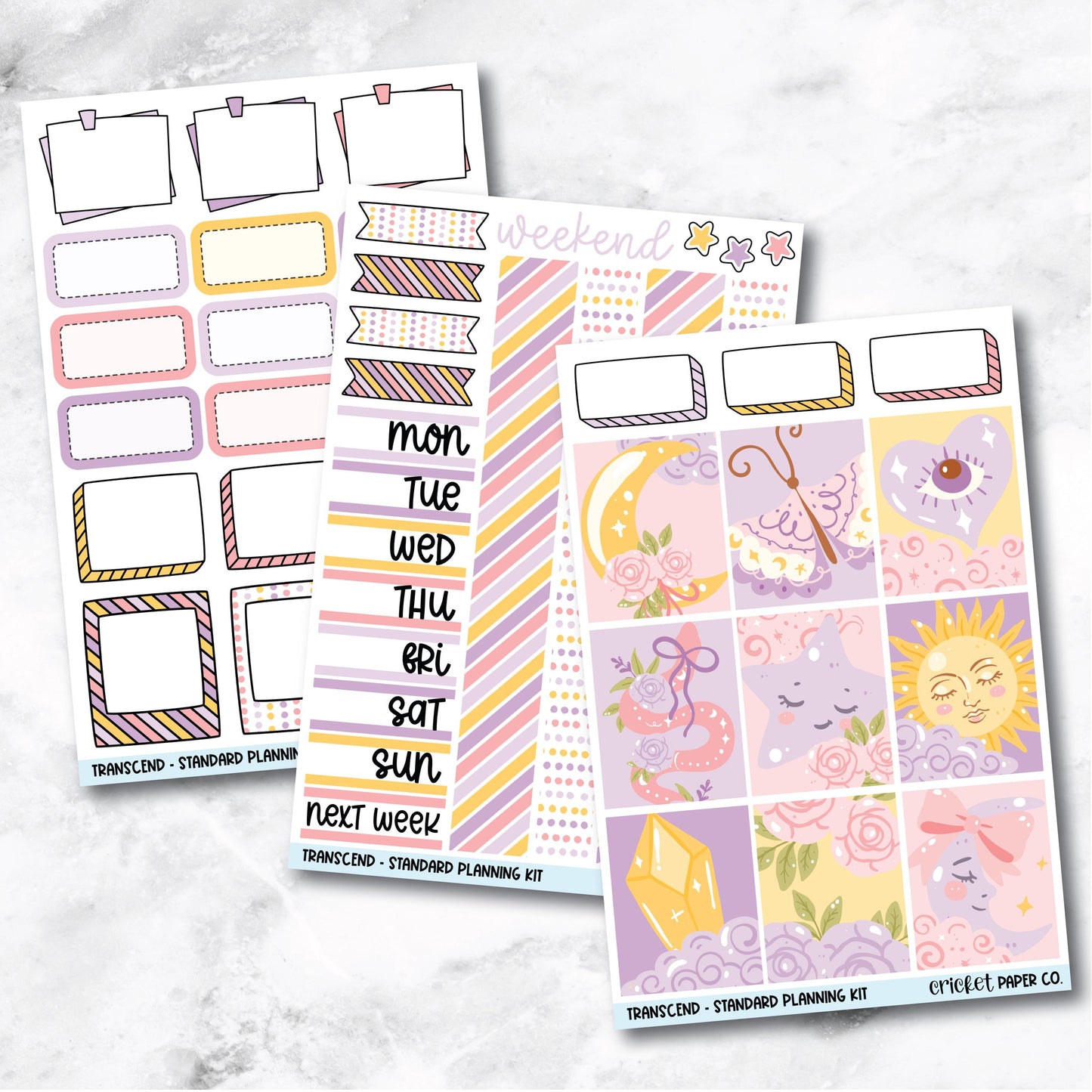 Planner Stickers Standard Mini Kit - Transcend