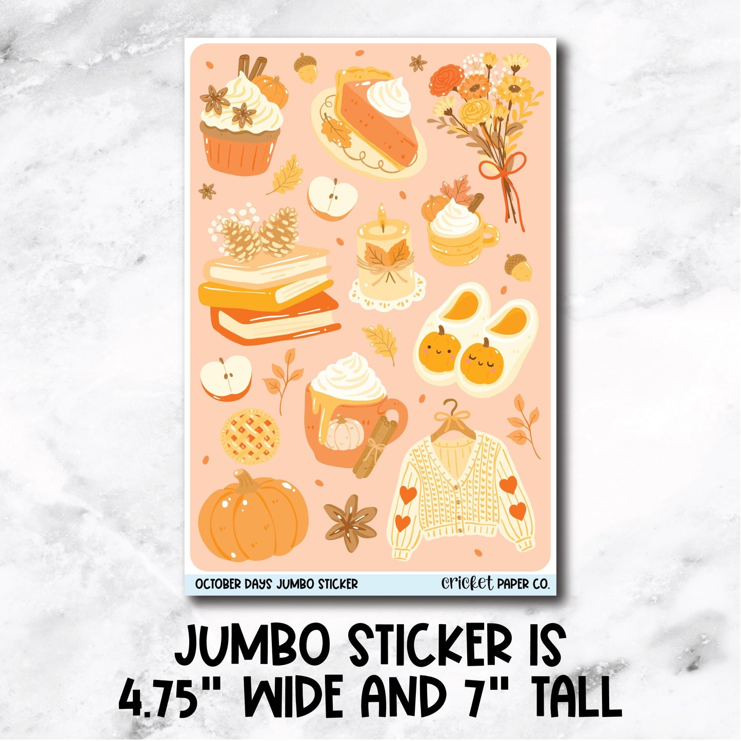 Jumbo Decorative Sticker - October Days