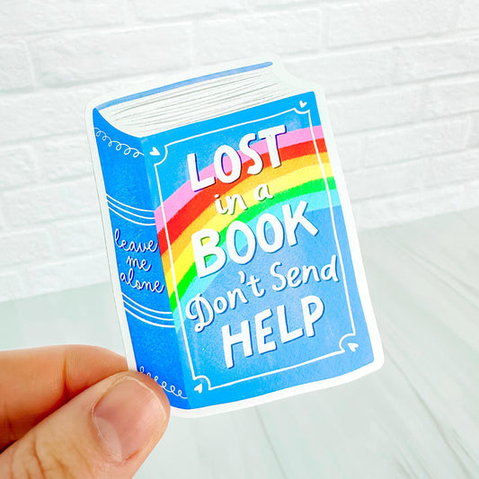 Lost In A Book - Bookish Vinyl Sticker DC58