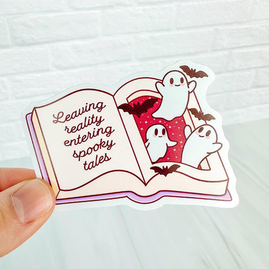 Entering Spooky Tales - Bookish Vinyl Sticker DC61