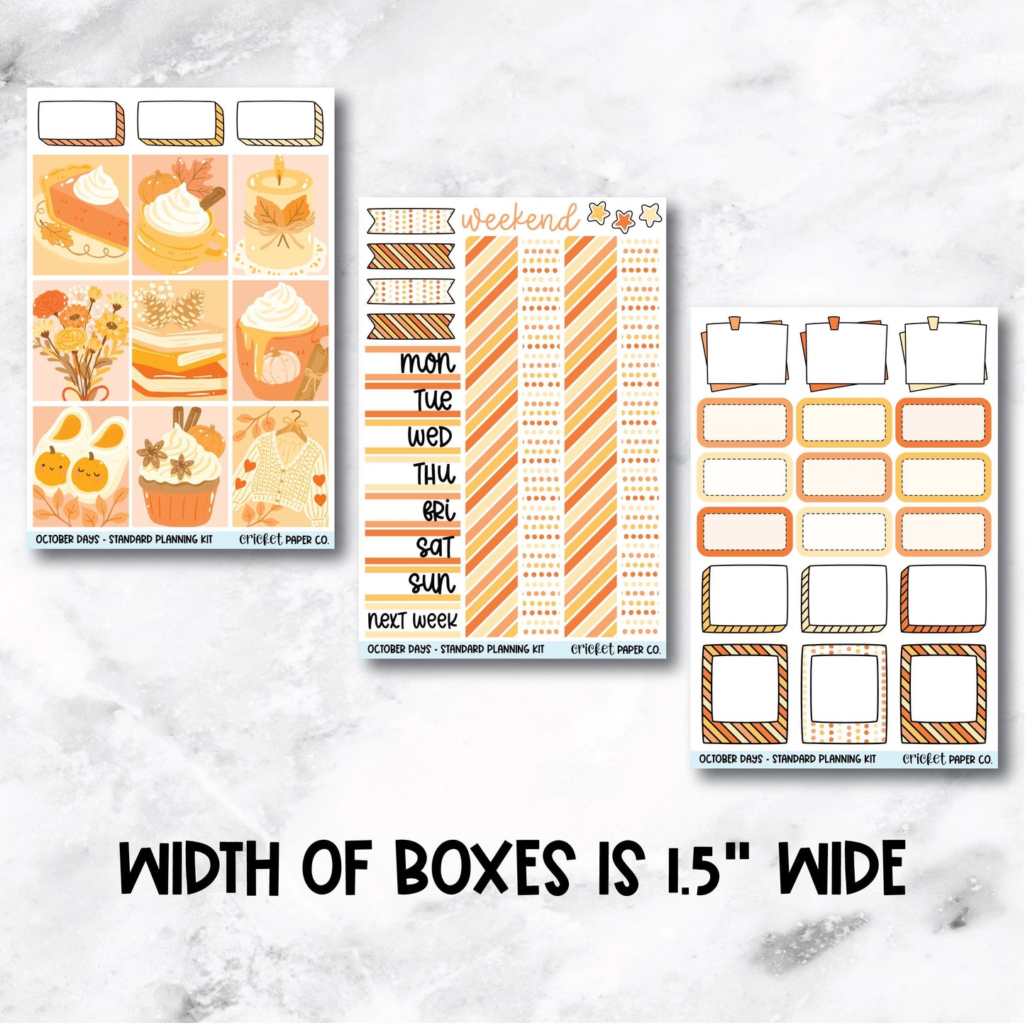 Planner Stickers Standard Mini Kit - October Days