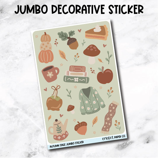 Jumbo Decorative Sticker - Autumn Sage