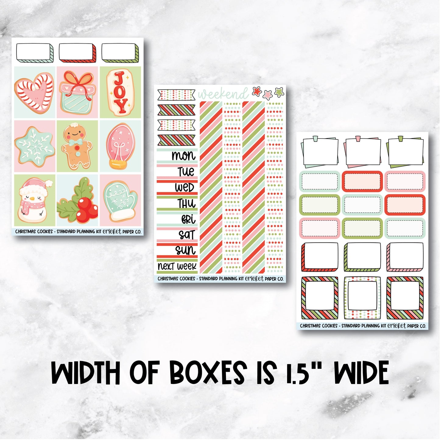 Planner Stickers Standard Mini Kit - Christmas Cookies