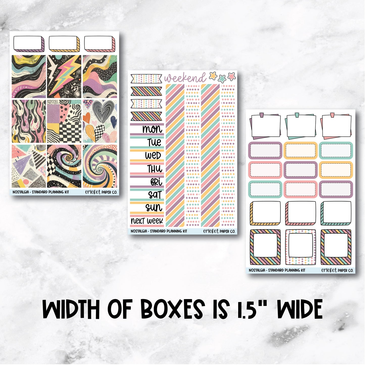 Planner Stickers Standard Mini Kit - Nostalgia