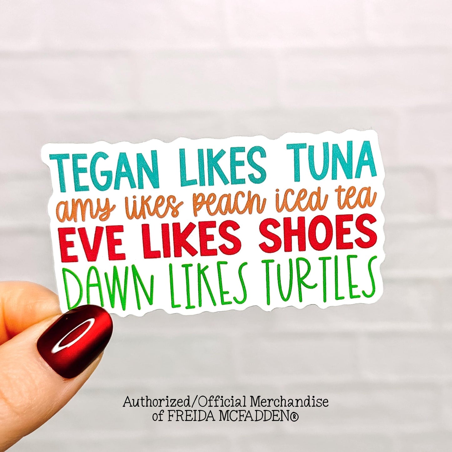 Character Favorites Vinyl Sticker - Official Merchandise of Freida McFadden FM16