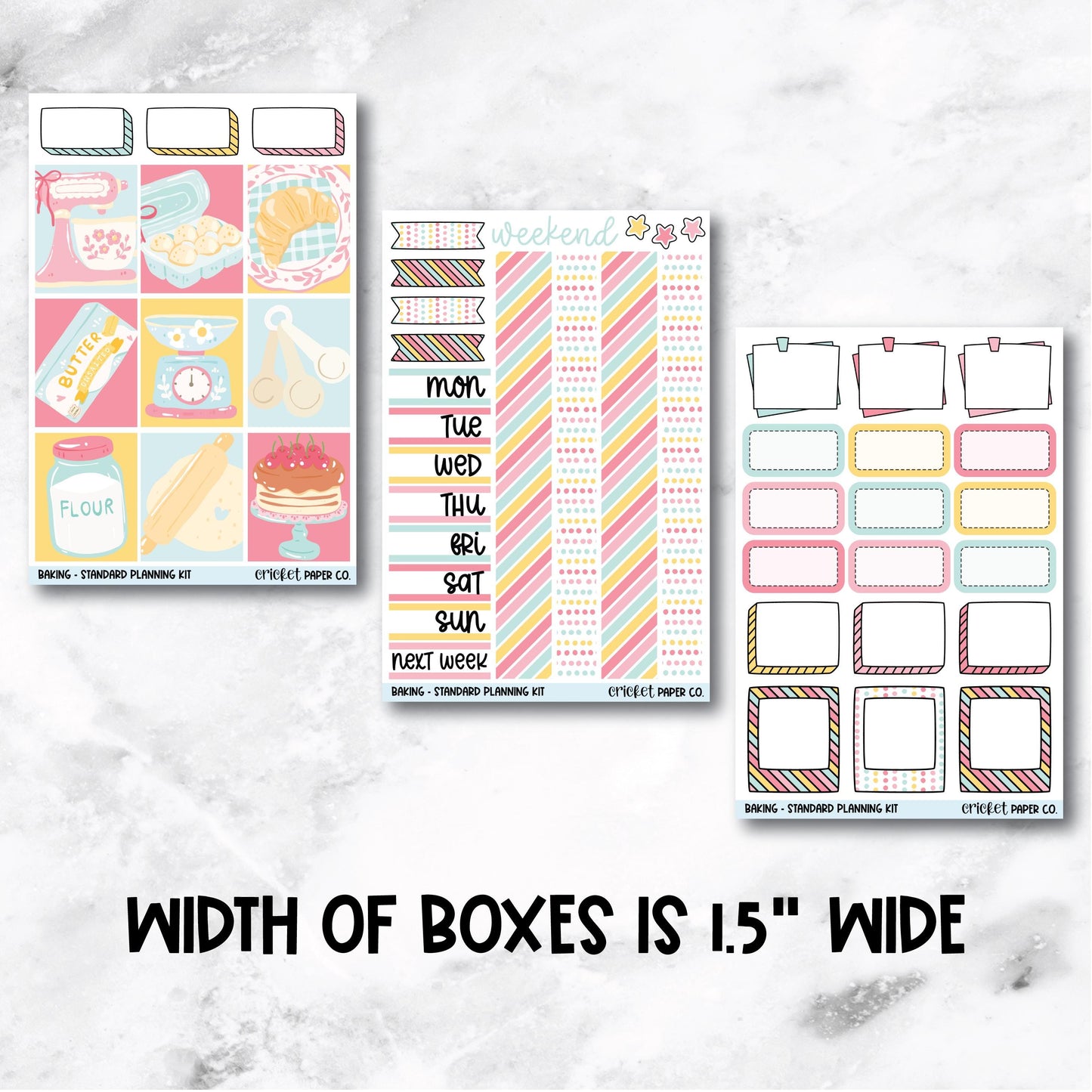 Planner Stickers Standard Mini Kit - Baking