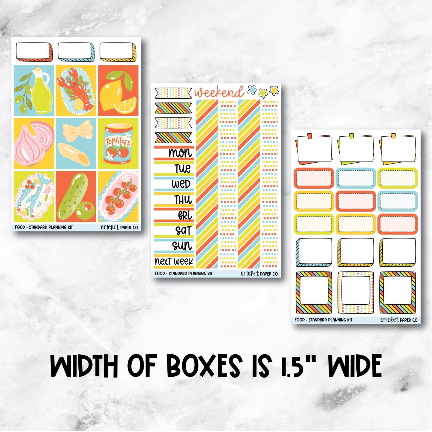 Planner Stickers Standard Mini Kit - Food