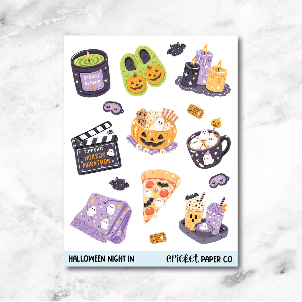 Decorative Planner and Journal Stickers - Halloween Night In