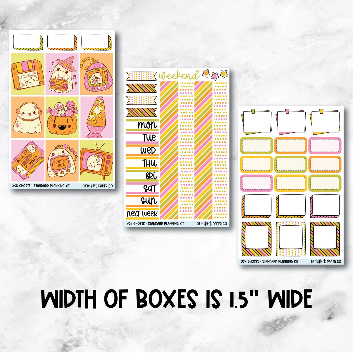 Planner Stickers Standard Mini Kit - Y2K Ghosts