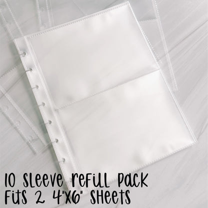 10 Pack of Two Pocket Sleeves - Fits 4"x6" Sheets-Cricket Paper Co.