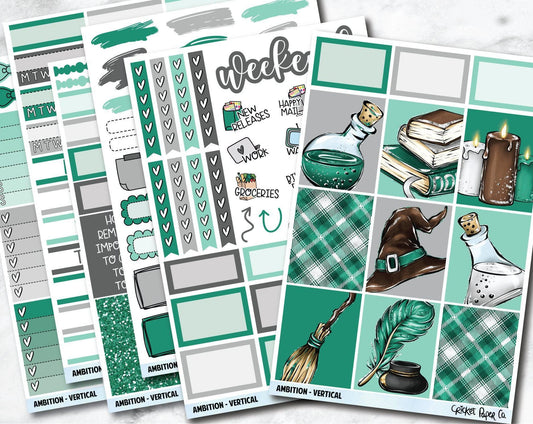 AMBITION Planner Stickers - Full Kit-Cricket Paper Co.
