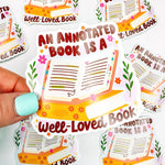 Annotated Books - Bookish Vinyl Sticker-Cricket Paper Co.