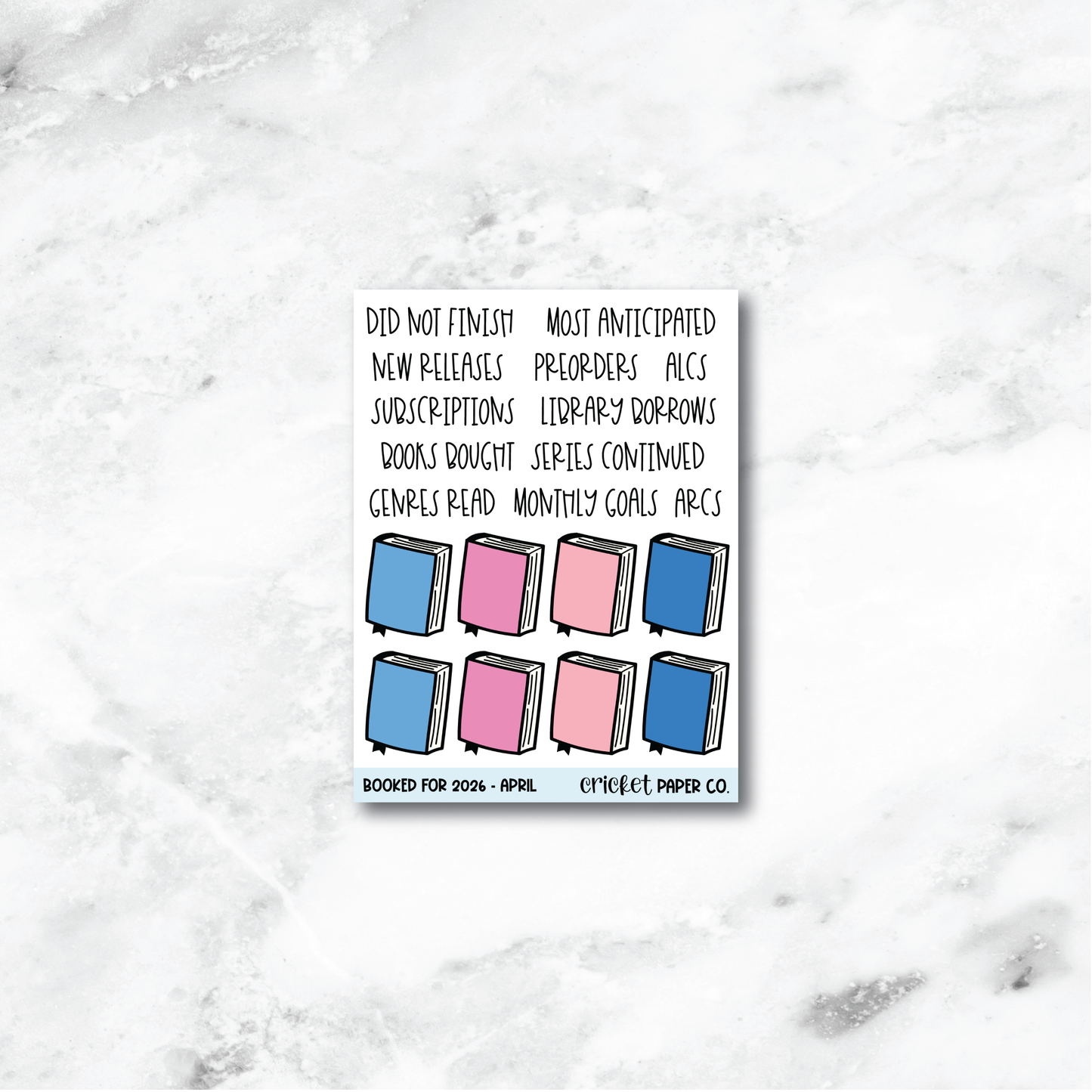 Book and Reading Journal Stickers - April