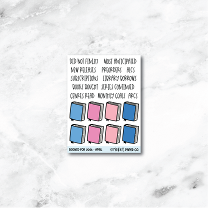 Book and Reading Journal Stickers - April