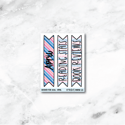 Book and Reading Journal Stickers - April