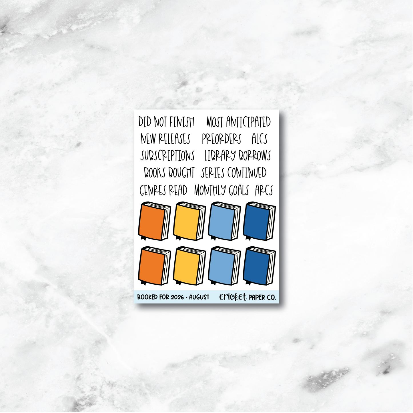 Book and Reading Journal Stickers - August