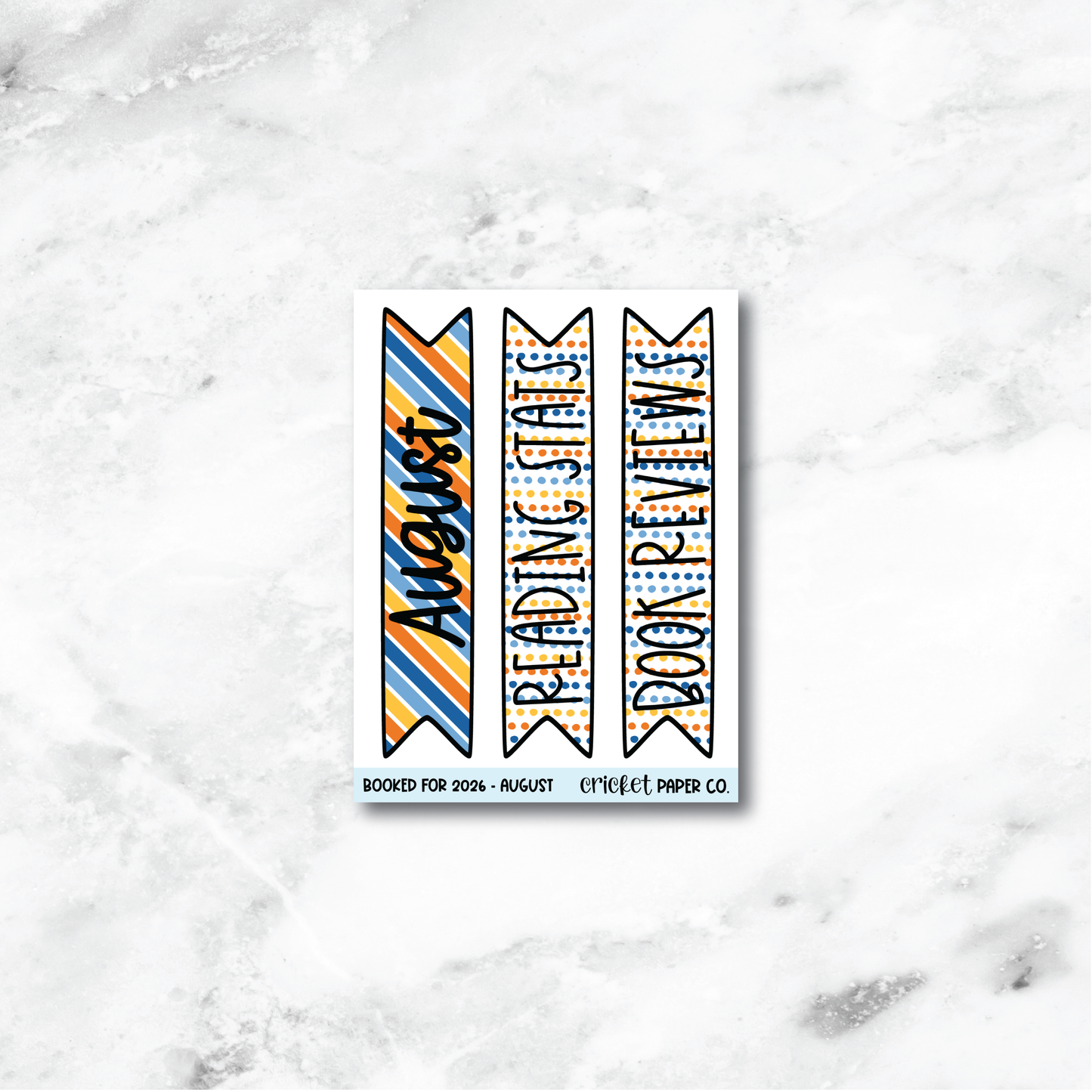 Book and Reading Journal Stickers - August