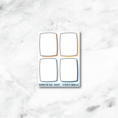 Book and Reading Journal Stickers - August