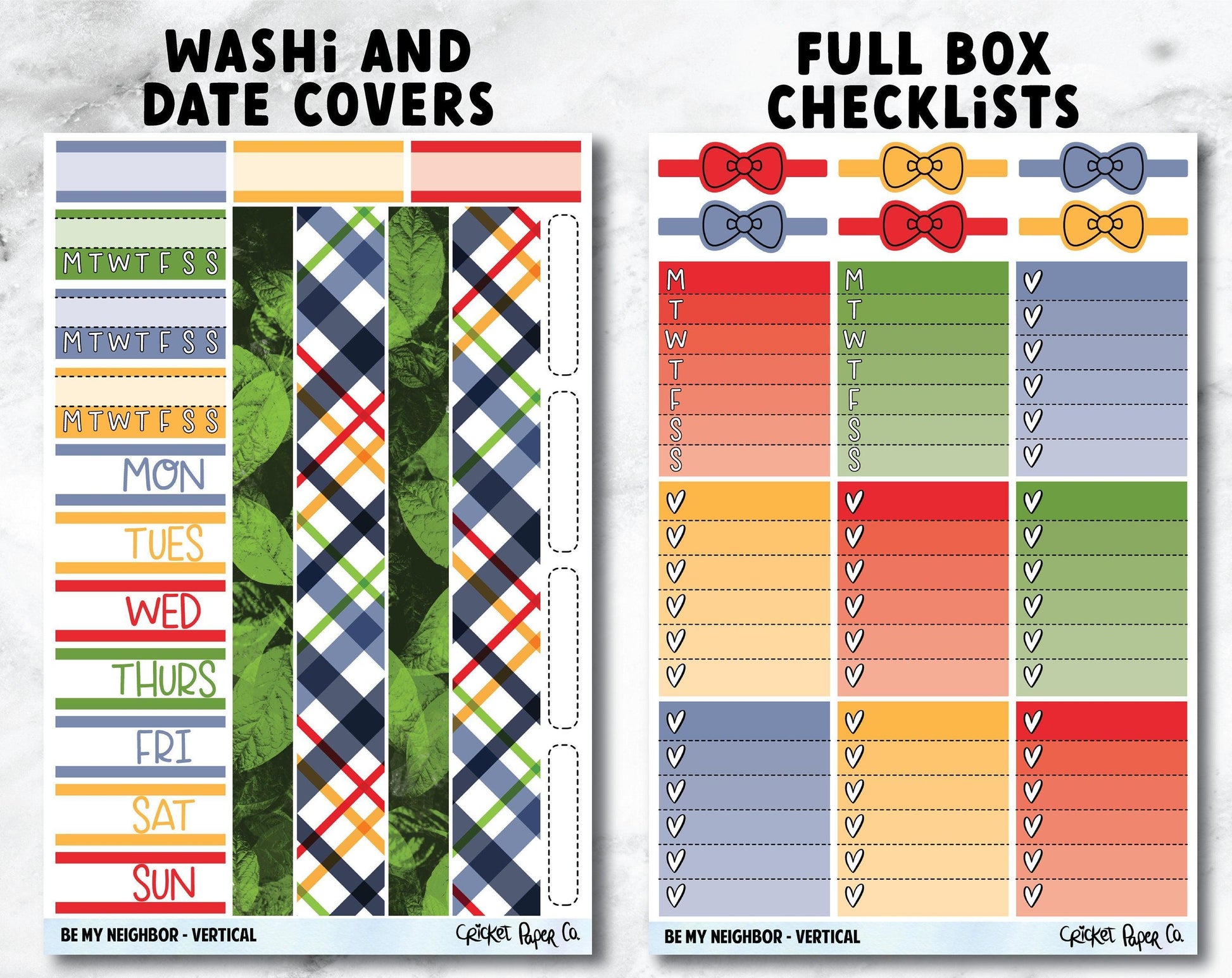 BE MY NEIGHBOR Planner Stickers - Full Kit-Cricket Paper Co.