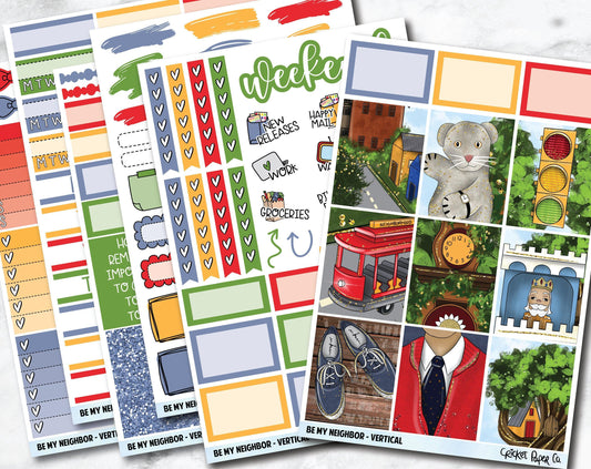 BE MY NEIGHBOR Planner Stickers - Full Kit-Cricket Paper Co.