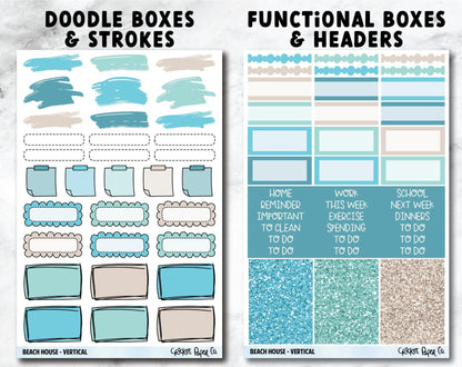 BEACH HOUSE Planner Stickers - Full Kit-Cricket Paper Co.