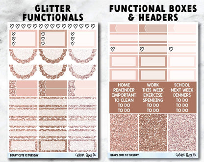 BEARY CUTE Planner Stickers - Full Kit-Cricket Paper Co.
