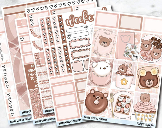 BEARY CUTE Planner Stickers - Full Kit-Cricket Paper Co.