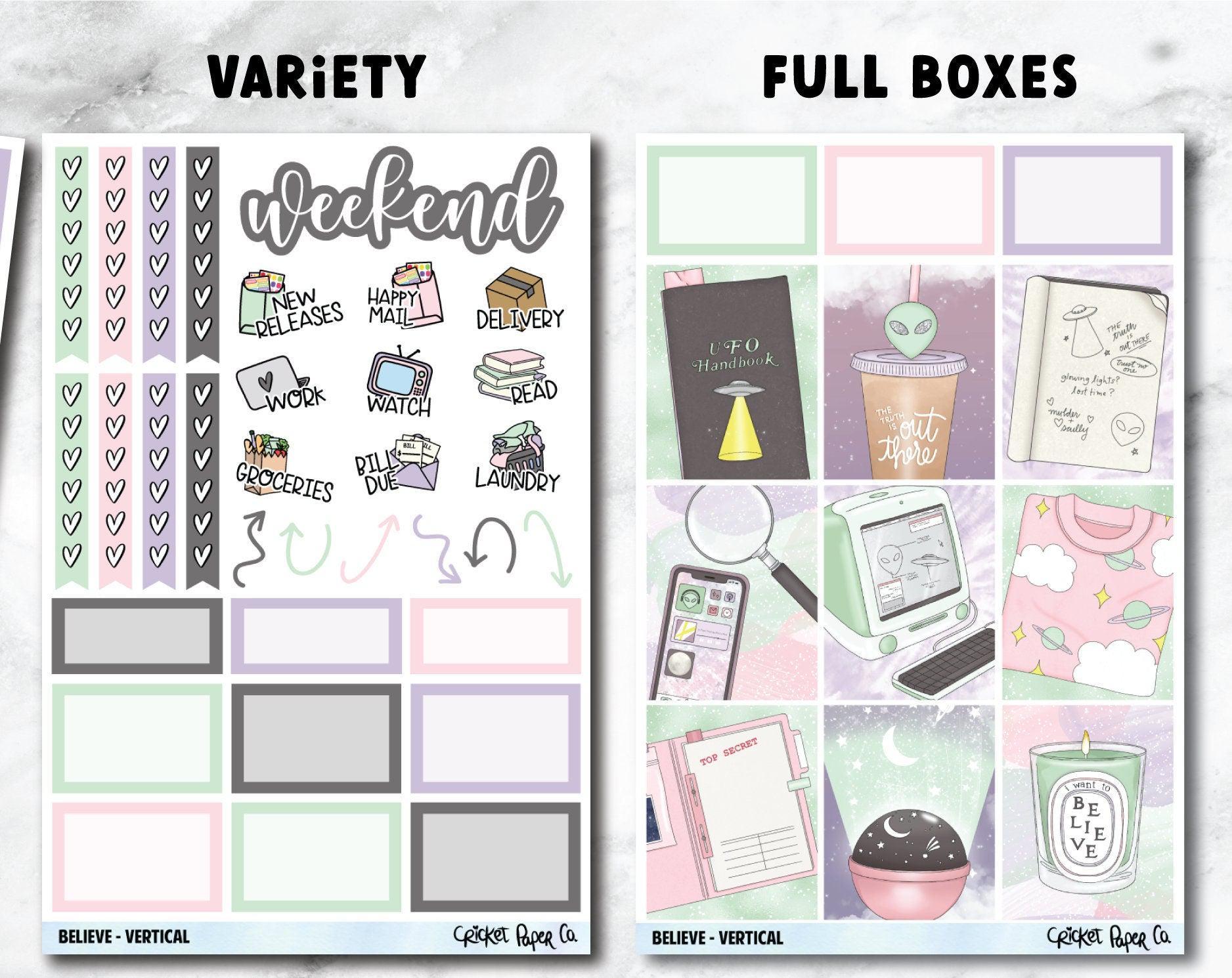 BELIEVE Planner Stickers - Full Kit-Cricket Paper Co.
