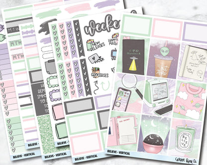 BELIEVE Planner Stickers - Full Kit-Cricket Paper Co.
