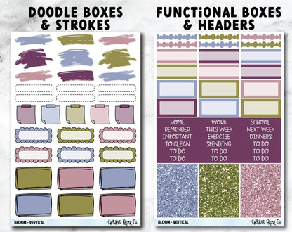 BLOOM Planner Stickers - Full Kit-Cricket Paper Co.