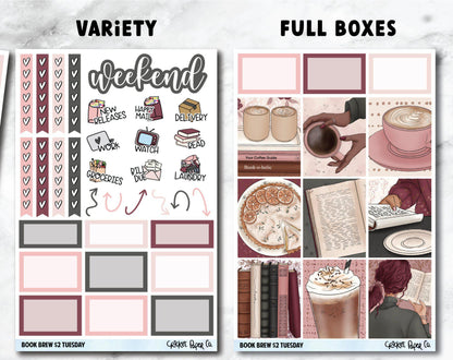 BOOK BREW Planner Stickers - Full Kit-Cricket Paper Co.