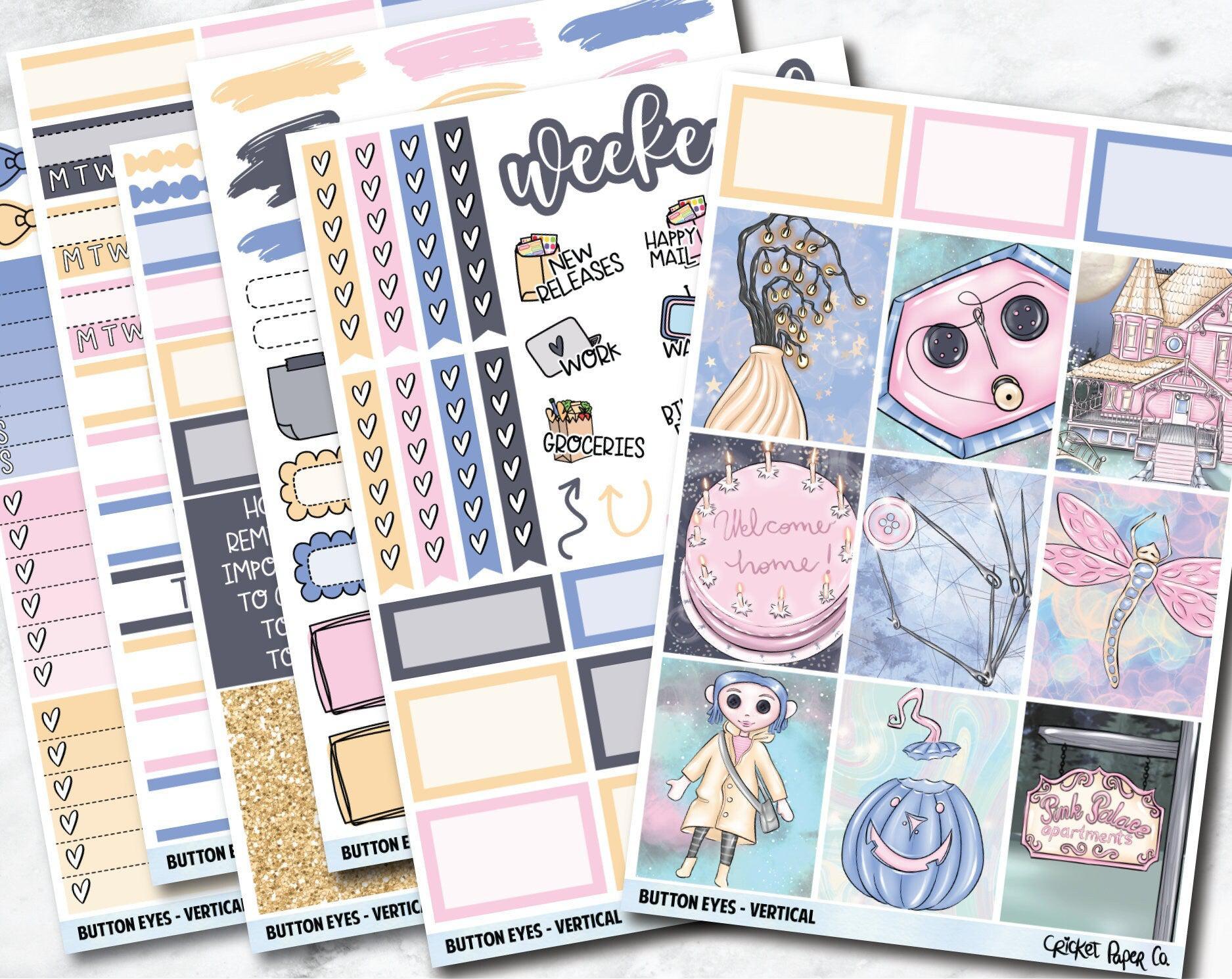 BUTTON EYES Planner Stickers - Full Kit-Cricket Paper Co.