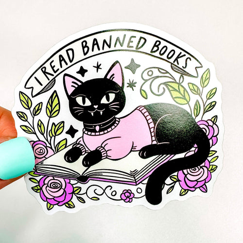 Banned Books Black Cat - Bookish Vinyl Sticker-Cricket Paper Co.