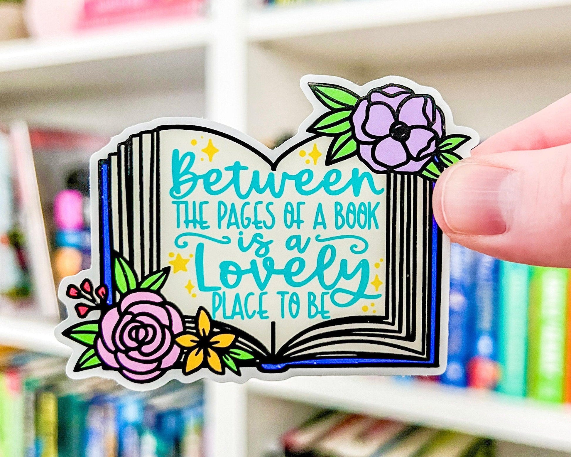 Between the Pages of a Book - Bookish Vinyl Sticker-Cricket Paper Co.