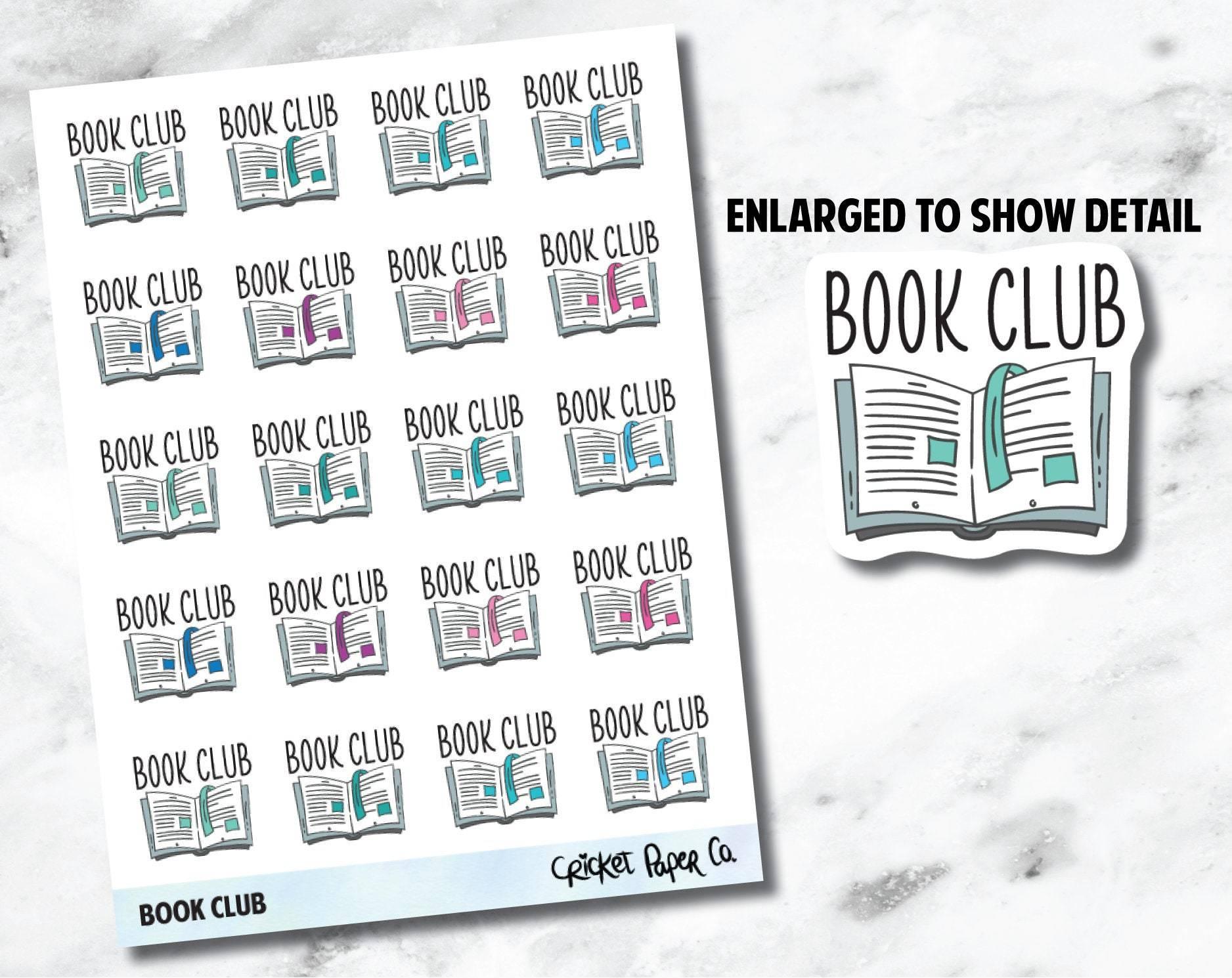 Book Club Typography Icon - Reading and Bookish Planner Stickers-Cricket Paper Co.