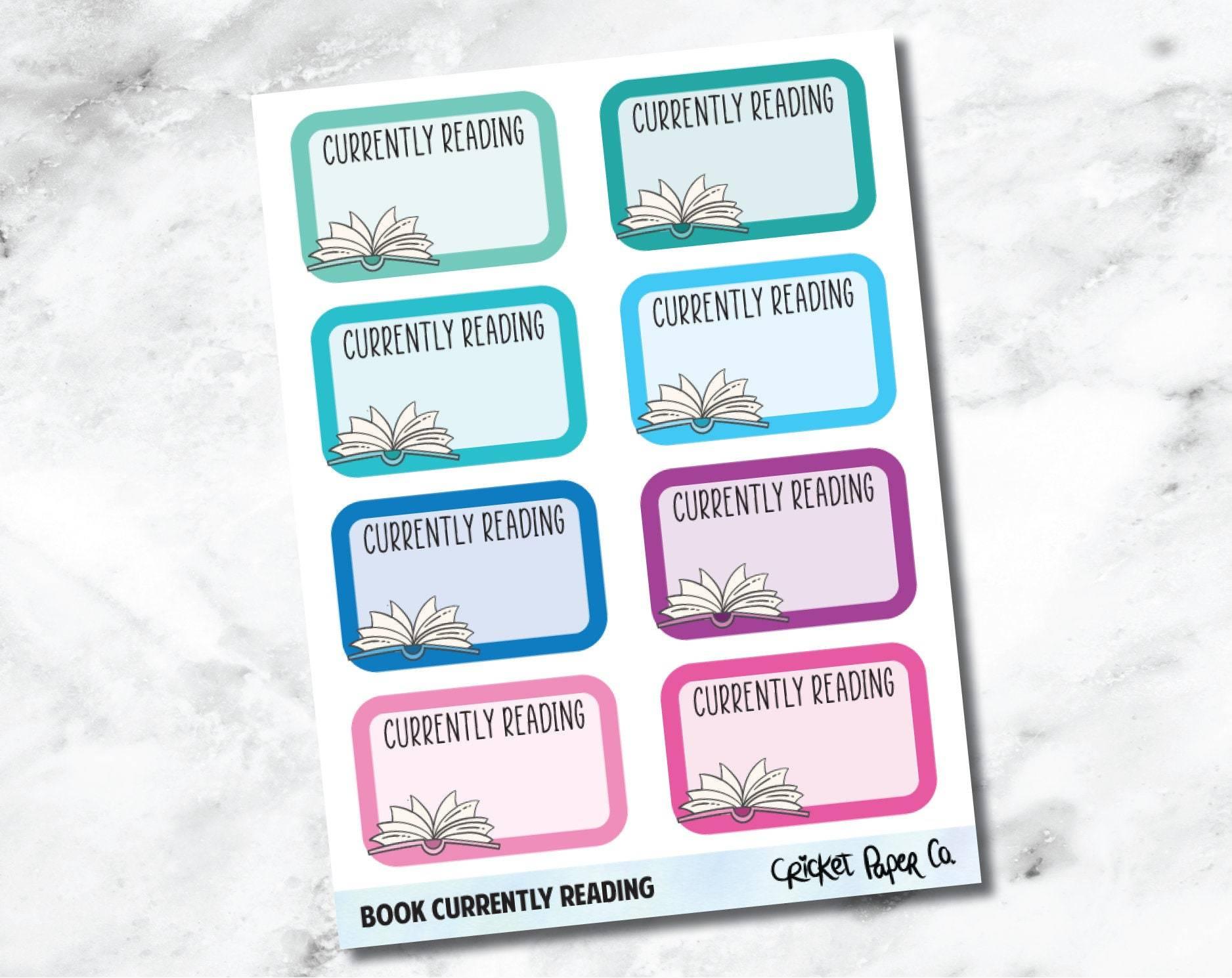 Book Currently Reading - Reading and Bookish Planner Stickers-Cricket Paper Co.