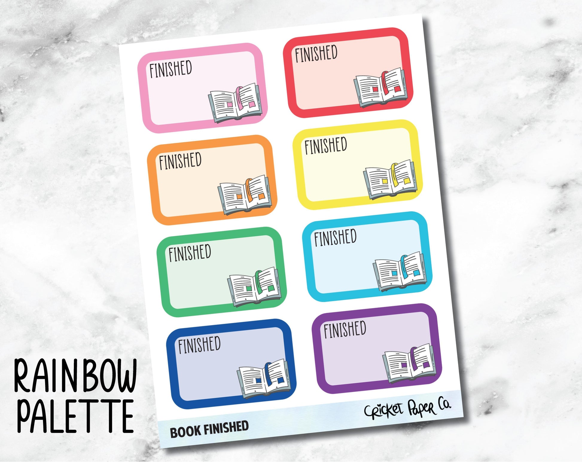 Book Finished - Reading and Bookish Planner Stickers-Cricket Paper Co.