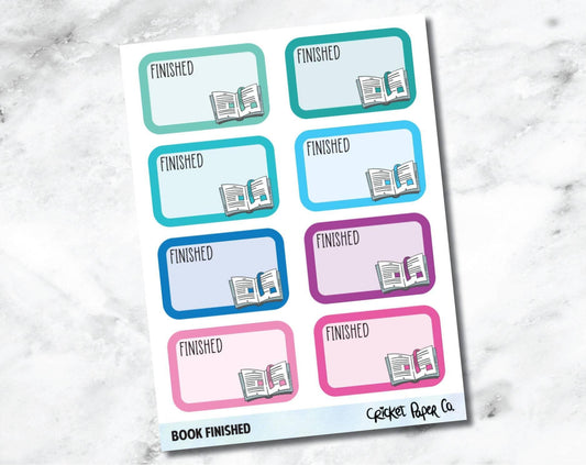 Book Finished - Reading and Bookish Planner Stickers-Cricket Paper Co.