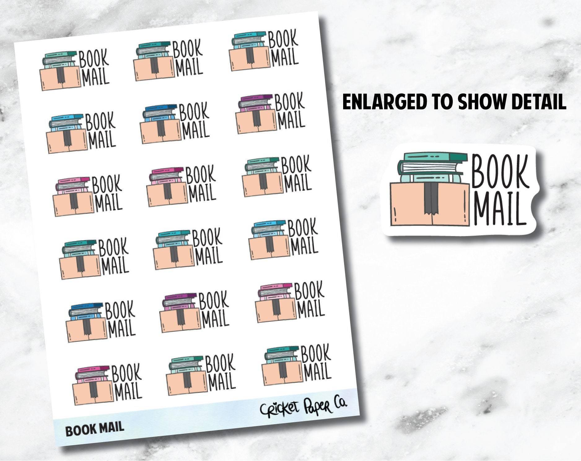Book Mail Typography Icon - Reading and Bookish Planner Stickers-Cricket Paper Co.