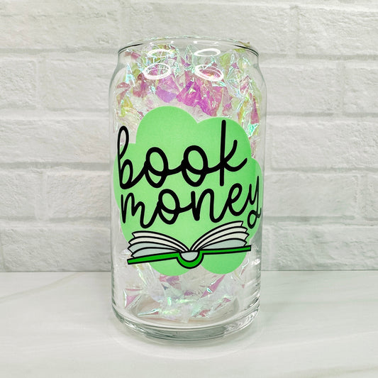 Book Money - 16oz Glass Jar-Cricket Paper Co.