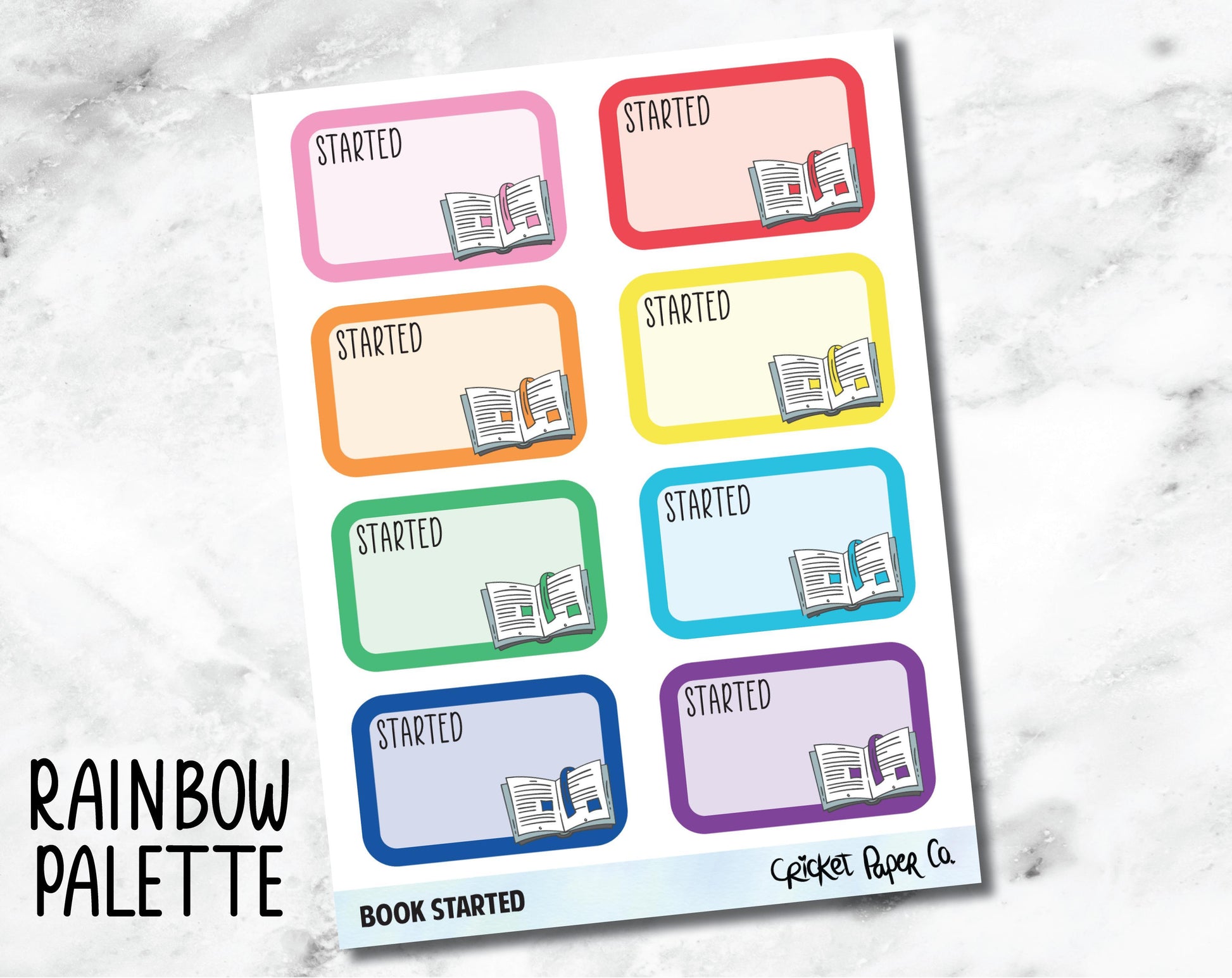 Book Started - Reading and Bookish Planner Stickers-Cricket Paper Co.