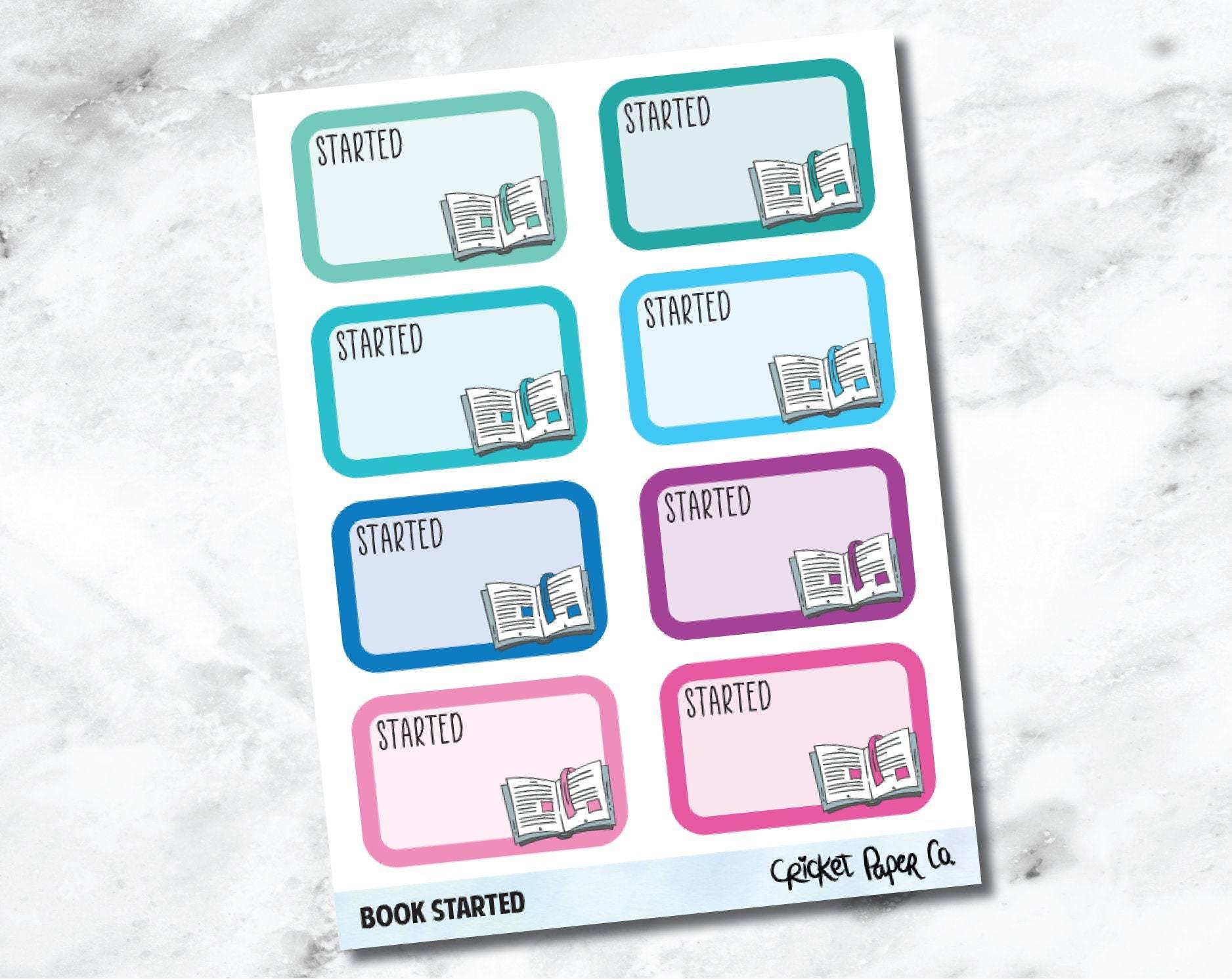 Book Started - Reading and Bookish Planner Stickers-Cricket Paper Co.
