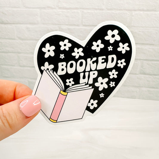 Booked Up Heart - Bookish Vinyl Sticker-Cricket Paper Co.